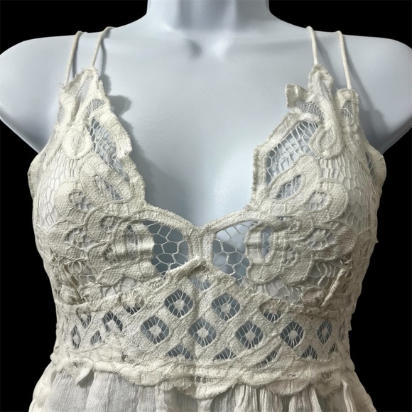 Free People One Adella Cami Ruffle Strappy Babydoll Fairy Boho Top Women’s Small - Picture 2 of 9